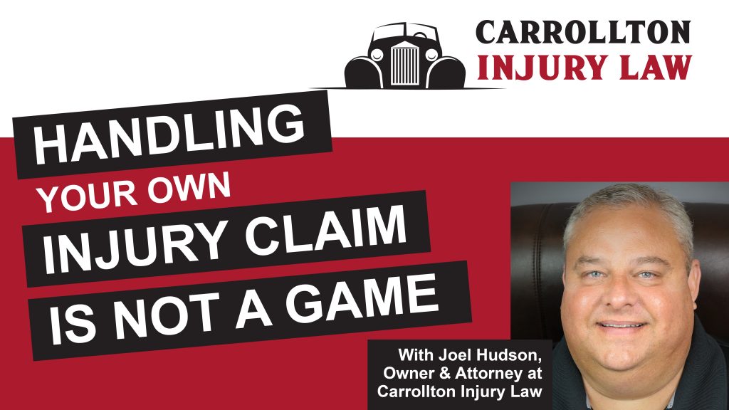 handling your own injury claim is not a game